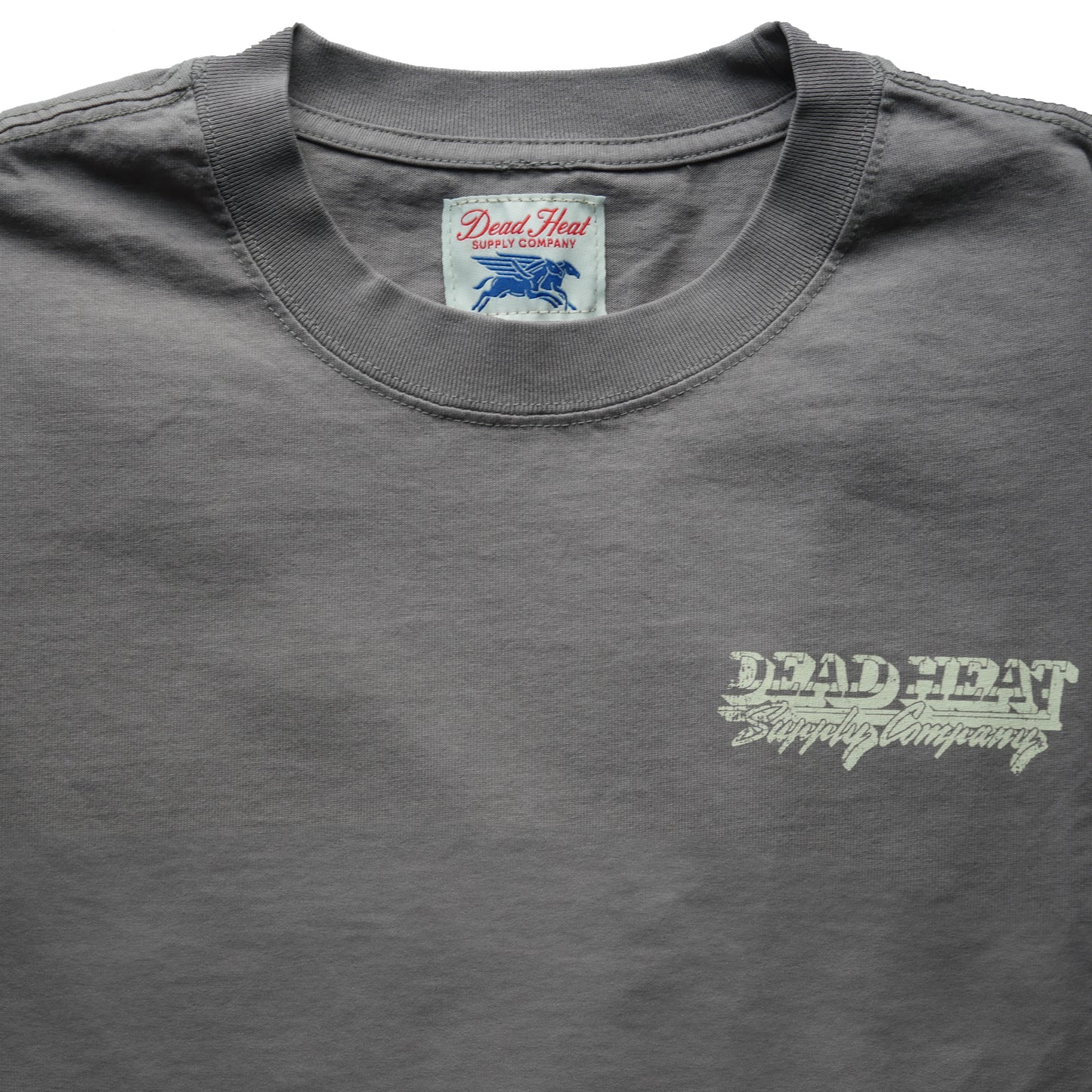 Faded Horses Heavyweight Tee - Gray