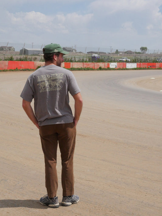 Faded Horses Heavyweight Tee - Gray
