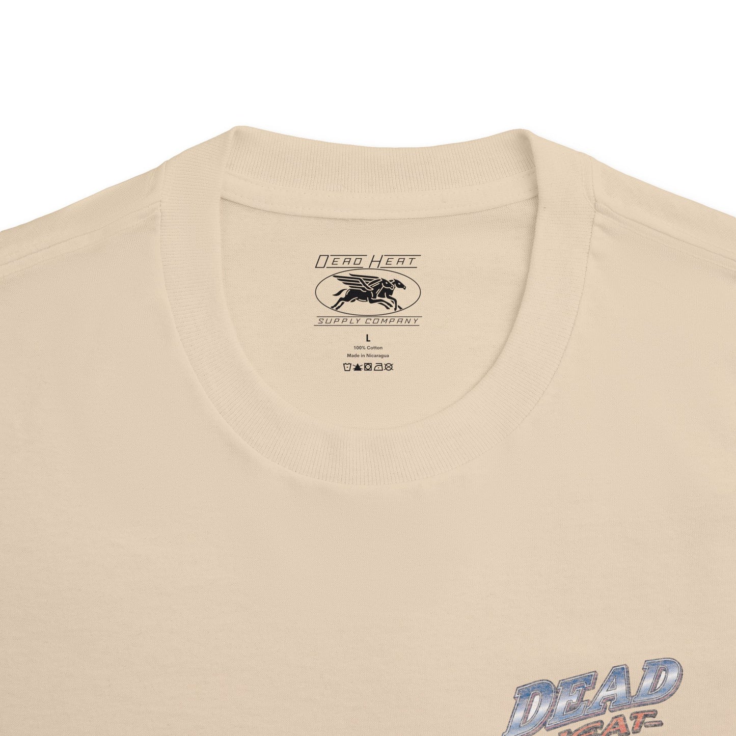 Retro Checkered Racing Tee - Sand