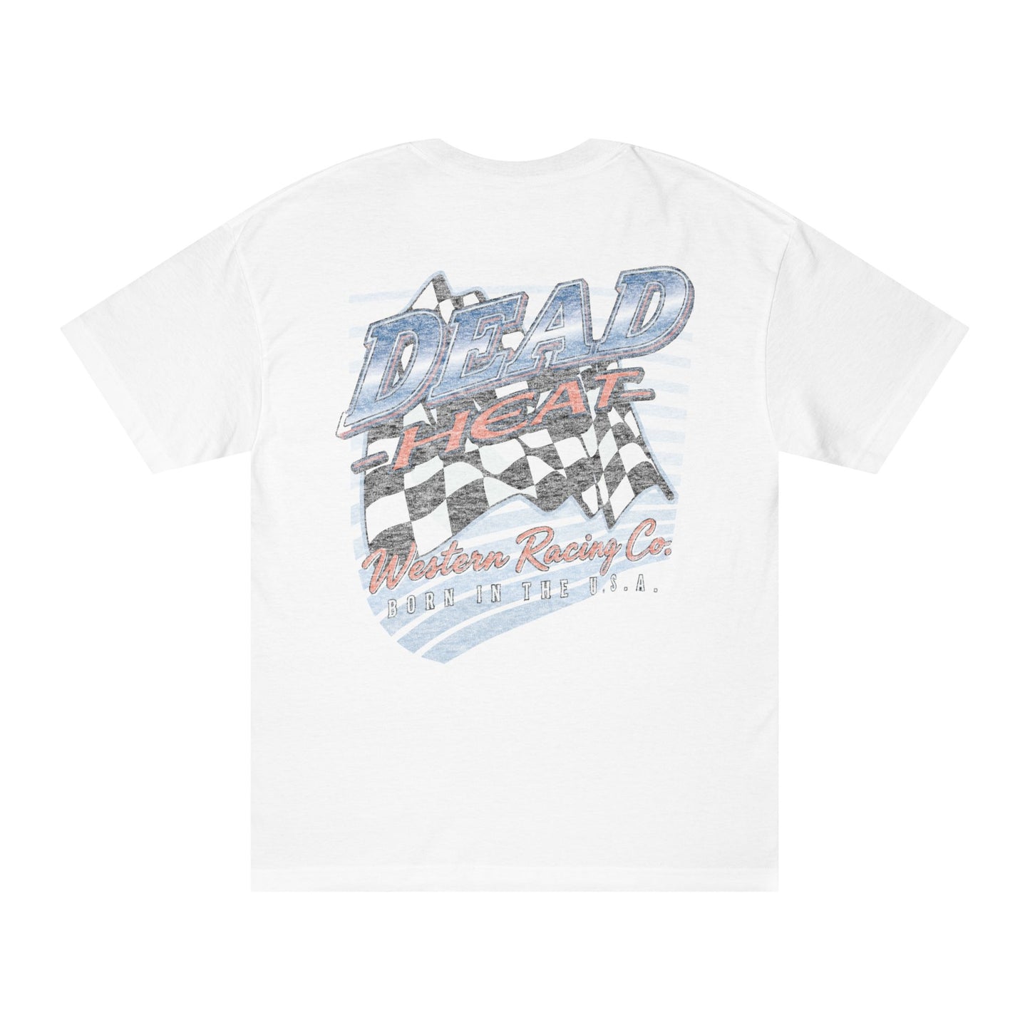 Retro Checkered Racing Tee - White