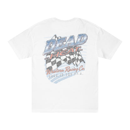 Retro Checkered Racing Tee - White