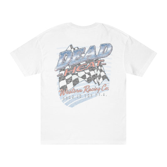 Retro Checkered Racing Tee - White