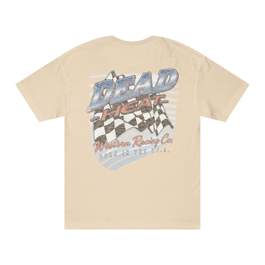 Retro Checkered Racing Tee - Sand